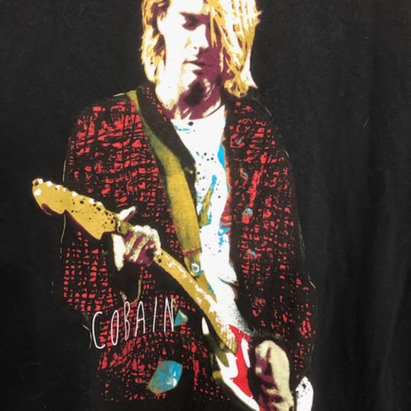 MENS KURT COBAIN  T-SHIRT SIZE XL - Picture 2 of 5